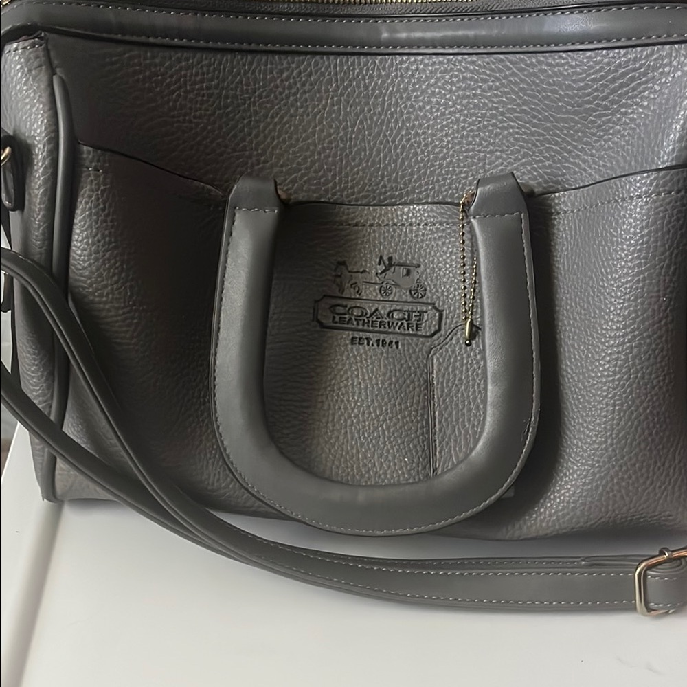 Coach Charcoal Leather women bag